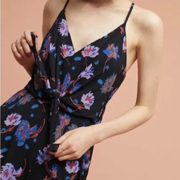 Anthropologie Moulinette Soeurs Navy Floral Jumpsuit Size XL - Picture 2 of 8